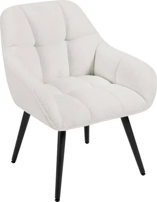 Produktbild von WOLTU Relaxsessel Loungesessel, Ohrensessel, Frottee, mit Metallbeinen, Creme