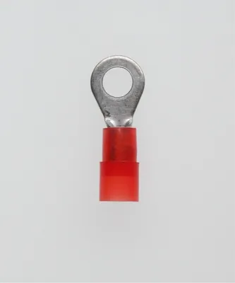 Produktbild von Quetschkabelschuh DIN 46237 isoliert, Ringform Querschnitt 0,5mm² - 1,5mm² rot, transparent - 1 Stück
