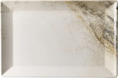Immagine prodotto di Piatto da portata - Bianco - Marrone - 34 x 23 cm - Gres porcellanato