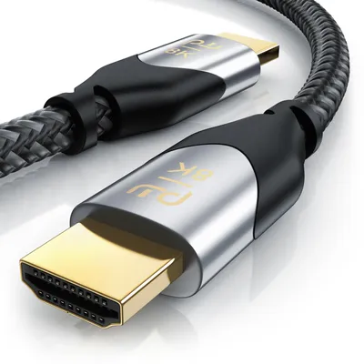 Immagine prodotto di Cavo Primewire 8k HDMI 2.1, Ultra High Speed II con Ethernet, 8K UHD II, TV 3D, eARC, HDR10+ - 4320p 120 Hz con DSC, 7680 x 4320, Nylonmantel - 3 m
