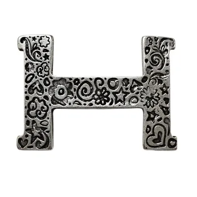 Produktbild von HOME-PRESENTS: umjuBELT Gürtelschließe/Gürtel-Schnalle für Wechselgürtel 4cm Breite,  H-LEVEL PEACE SILVER, silberfarben matt