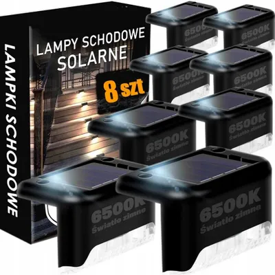 Produktbild von 8er Set Solar-Stufenmarkierungen für Treppe und Terrasse, mit Lichtfunktion, IP65