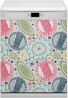 Produktbild von Magnete  Dekorative Magnet Folie für Geschirrspüler 60x70 cm Küche  - Farbige Blumen