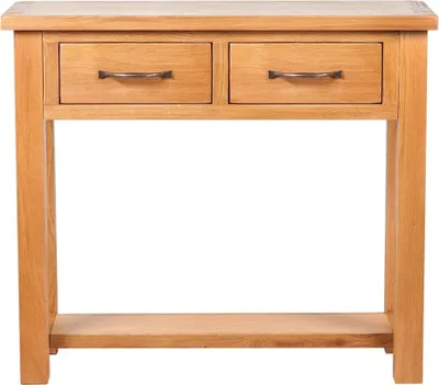 Obrázek produktu pro vidaXL Konzolový stolek se 2 zásuvkami 83x30x73 cm Dubový masiv