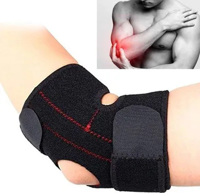 Produktbild von Famanu Ellenbogenschützer - Tennis Ellenbogen Bandage für Krafttraining und Bodybuilding