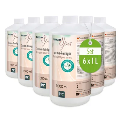Produktbild von 6x 1 L Saunareiniger mit Eukalyptusduft - Hochkonzentrat