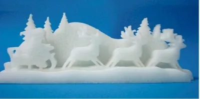 Produktbild von Winterlandschaft 3D RENTIER-SCHLITTEN 63,5x12x21cm (3-teilig)