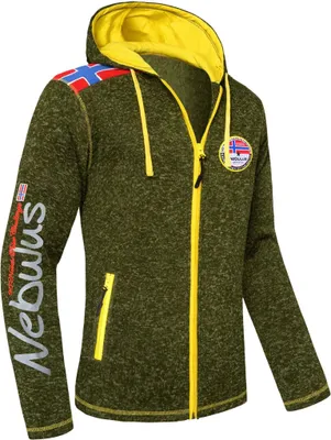 Zdjęcie produktu dla Nebulus kurtka polarowa NORSKA mężczyźni, ciepła kurtka polarowa, z długim zamkiem błyskawicznym, P4649 - Mężczyźni, zielony cętkowany, L