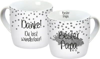 Produktbild von Tasse Bester Papa silber 300ml
