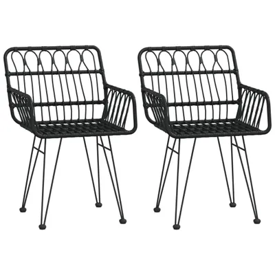 Zdjęcie produktu dla VidaXL 319427, Taras, Polietylen, Technorattan, Stal, Czarny, 560 mm, 640 mm, 800 mm