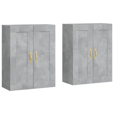 Produktbild von Wandschränke 2 Stk. Betongrau Holzwerkstoff