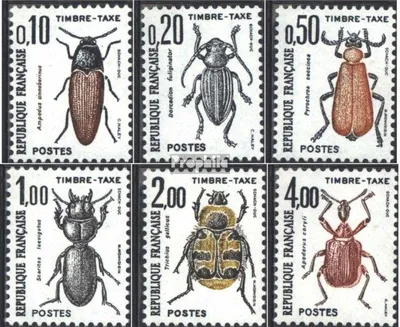 Produktbild von Briefmarken Frankreich 1982 Mi P106-P111 (kompl. Ausg.) postfrisch Portomarken-Käfer