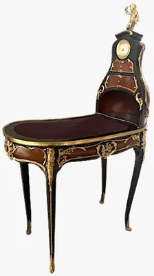 Produktbild von Casa Padrino Barock Sekretär mit Uhr Braun / Gold - Prunkvoller Schreibtisch im Barockstil - Barock Büromöbel - Barockstil Büro Möbel - Barockstil Möbel - Barock Möbel - Barock Einrichtung