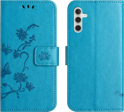 Produktbild von Samsung Galaxy A17 / A26 Hülle - Coverup Blumen & Schmetterlinge Klapphülle - Blau