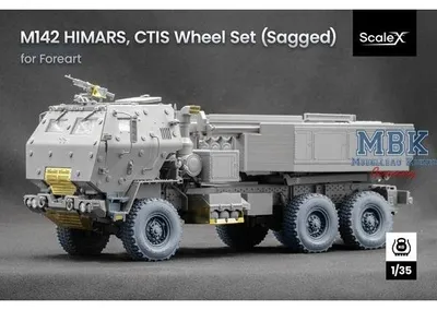 Produktbild von Scale X SCX-WM35025s HIMARS CTIS Sagged wheel set (ForeArt) - 1/35