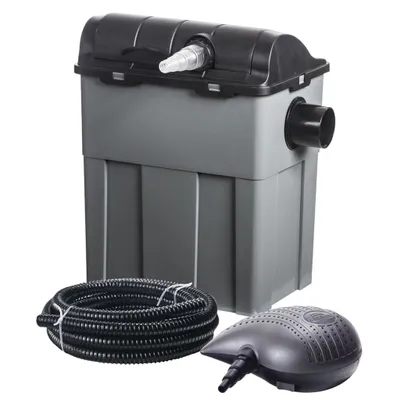 Image de Filtre de bassin / Kit de filtration en continu 10m³ 3300 L/h Heissner FPU10100-00