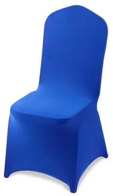 Productafbeelding van VEVOR Stoelhoesjes, 50 stuks, wasbaar en afneembaar. Stoelhoes van polyester-Elasthan, geschikt voor bruiloften, diners, restaurants. Past op stoelen (51 x 45 x 95 cm). Koninklijk blauw