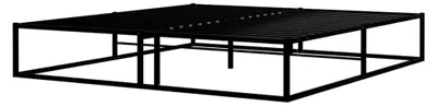 Produktbild von Metallbettgestell für das Schlafzimmer, Doppelbett, Bettrahmen, Ehebett, Lattenrost, Schlafzimmermöbel, Schwarz, 140x200cm