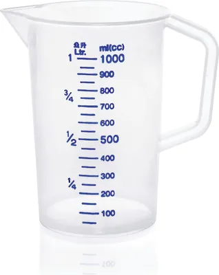 Produktbild von Messbecher, Kunststoff, 0,5 - 5,0 Liter wählbar, 100 ml Skalierung : 1 Liter Variante: 1 Liter