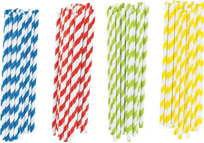 Produktbild von Colorations bunte Bastelstrohhalme Papier 100 Stück kreatives Spielzeug