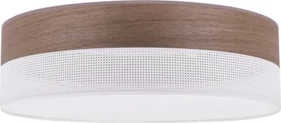 Produktbild von Holz Plexiglas Deckenleuchte Weiss 50Cm Nussbaum