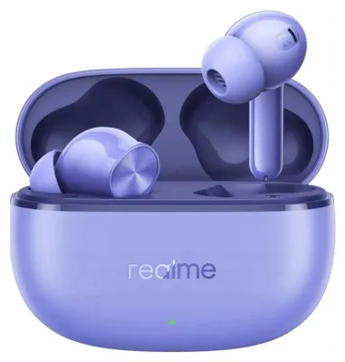 Zdjęcie produktu dla Słuchawki bezprzewodowe douszne Realme Buds T200 Lite AI ENC Fioletowy