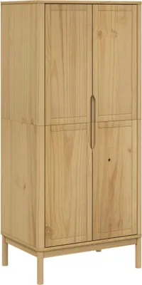 Obrázek produktu pro vidaXL Šatní skříň FLORO voskovaná hnědá 77x53x171 cm borovicový masiv
