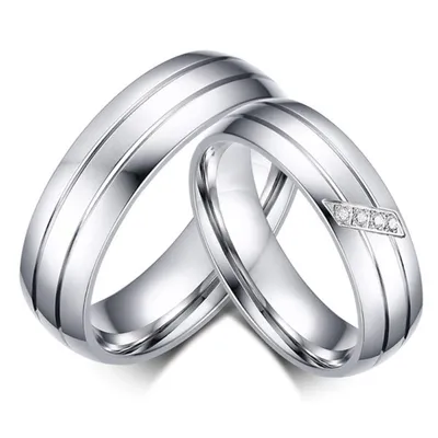 Produktbild von Eheringe : Trauringe / Ring aus Edelstahl 57 (18.1 mm Ø) Damenring
