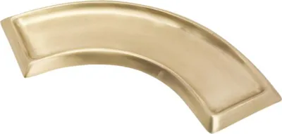 Produktbild von Kerzenteller Halbrund aus Messing Gold Matt Untersetzer Hochzeitskerzenhalter
