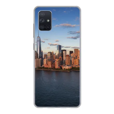 Produktbild von MuchoWow® Handyhülle Schutzhülle Hülle für Samsung Galaxy A71 New York - Skyline - Boot Silikon Softcase Handy Hülle - Kartenbesitzer