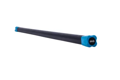 Produktbild von GORILLA SPORTS® Gewichtsstange - 8kg Gewicht, Rutschfest, Gummiert, aus Stahl - Langhantelstange, Weighted Bars, Aerobic Bar, Krafttraining