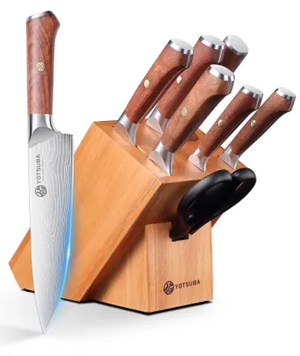 8-tlg. Messerblock-Set, extra scharf, Vollerl, ergonomisch, japanisch