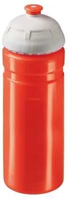Produktbild von Trinkflasche 0,7 Liter, rot, mit Dreh-Zieh-Verschluss und dichtem Schraubverschluss, weichmacherfrei
