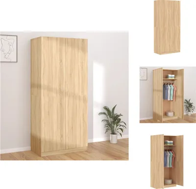 Immagine prodotto di vidaXL Armadio rovere Sonoma 90x52x200 cm materiale a base di legno - Armadi