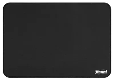 Immagine prodotto di Tappetino per mouse con bordi cuciti, base antiscivolo e superficie in tessuto liscia, colore nero, taglia L