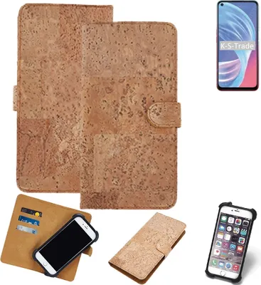 Produktbild von K-S-Trade Hülle kompatibel mit Oppo A73 5G  Kork Handyhülle Cover  Schutzhülle TPU Case Bumper in Hellbraun, (1x)