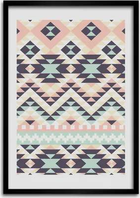 Produktbild von Bild - Bilderrahmen - 50 cm x 70 cm - MDF - Rahmen - Wandkunst Ethnischer Hintergrund