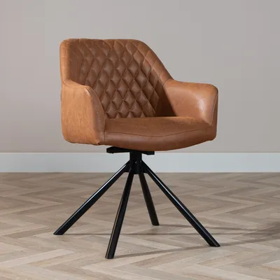 Produktbild von Bronx71 Esszimmerstuhl Leder Dex  180° drehbar Cognac