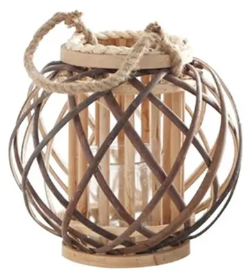 Obrázok produktu pre Dekoratívny svietnik z vŕbového dreva v tvare lampy