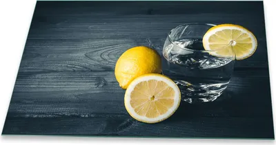 Produktbild von Herdabdeckplatte Glaskeramik 1 Teilig 80x52 Zitrone Gelb Abdeckung Glas Spritzschutz