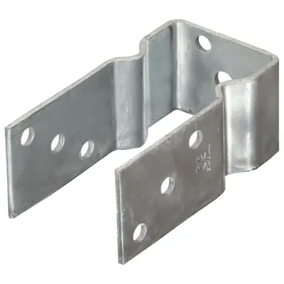 Zdjęcie produktu dla vidaXL Wsporniki słupków 6 sztuk srebrne 8×6×15 cm Stal ocynkowana