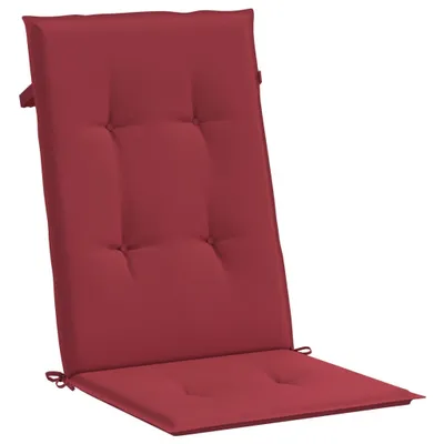 Immagine prodotto di vidaXL Cuscini per sedie da giardino con schienale alto 4 pz. Rosso vino 120x50x3 cm