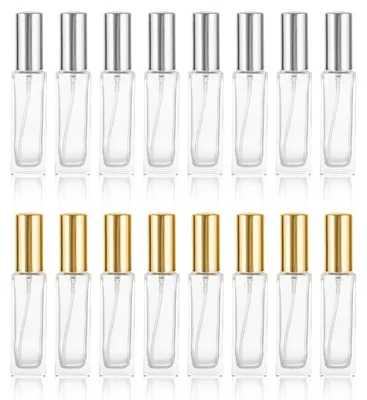 Immagine prodotto di Flaconi spray da 10 ml, ricaricabili e vuoti, ideali per viaggi e vacanze (confezione da 16 pezzi)