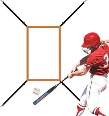 Produktbild von Zielscheibe für Softball und Baseball – Zielscheibennetz zum Aufschlagen, verstellbares Baseball-Trainingsnetz mit Befestigungsgurt