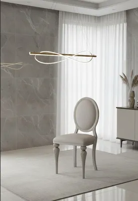 Produktbild von Moderner Stuhle mit elegantem Design und goldenen Verzierungen