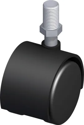 Produktbild von alfer Möbelrolle 40 mm 40 x Maß D: M10, PVC (Kunststoff) glatt schwarz