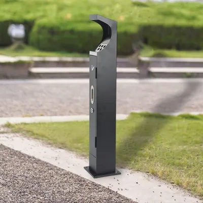 Imagen del producto de Columna para ceniceros, independiente, de metal, con cerradura, para uso interior y exterior