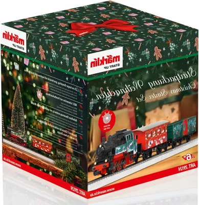Productafbeelding van Startpakket Kerstmis met Stoomlocomotief en Wagons voor Spoor H0 - Geschikt voor Kinderen vanaf 6 Jaar