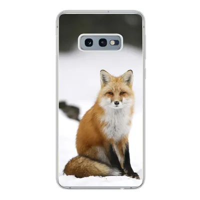 Produktbild von MuchoWow® Handyhülle Schutzhülle Hülle für Samsung Galaxy S10e Fuchs - Schnee - Winter Silikon Softcase Handy Hülle - Handy