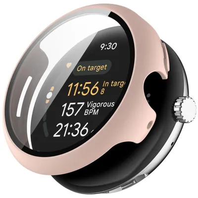 Obrázek produktu pro Pro Google Pixel Watch 3 45mm plastové pouzdro na chytré hodinky + ochranné tvrdé sklo Pink